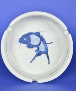 Asbak met koi karper - porselein