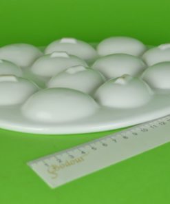 Eivormig eierbord - wit porselein