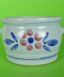 Keulse pot met rode bloem - keramiek