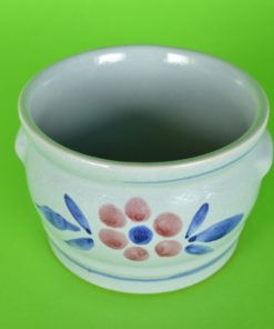 Keulse pot met rode bloem - keramiek