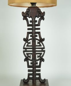 Tafellamp met Chinese symbolen - Hout