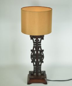 Tafellamp met Chinese symbolen - Hout