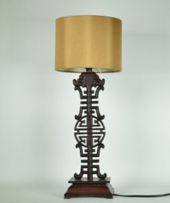 Tafellamp met Chinese symbolen - Hout