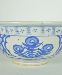 Chinese schaal blauw met grijs handgemaakt - antiek keramiek