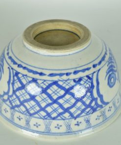 Chinese schaal blauw met grijs handgemaakt - antiek keramiek