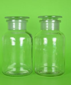 Apothekersflessen 1 liter kleurloos glas - set van 2