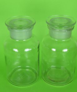 Apothekersflessen 1 liter kleurloos glas - set van 2
