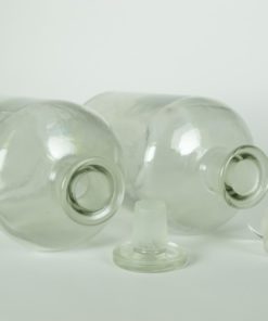 Apothekersflessen met smalle hals - inhoud: 1 liter glas - set van 2