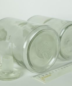 Apothekersflessen met smalle hals - inhoud: 1 liter glas - set van 2