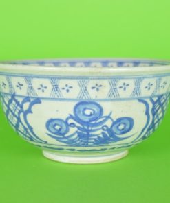 Chinese schaal blauw met grijs handgemaakt - antiek keramiek