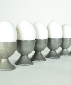 Eierdopjes van tin - set van 6
