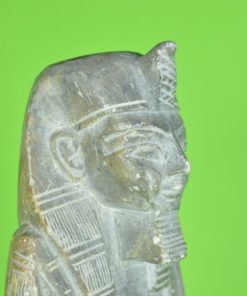 Egyptische Farao grijsgroen speksteen