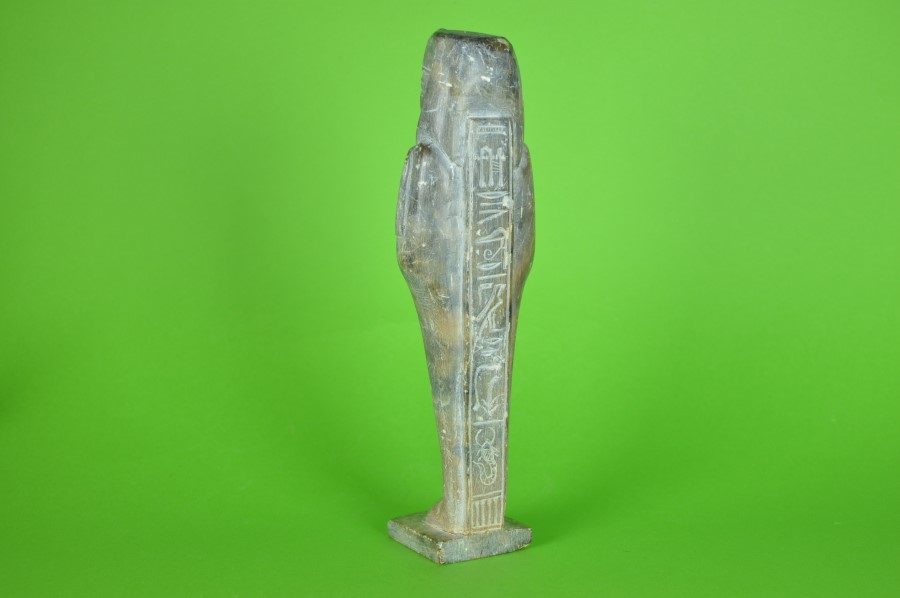 Egyptische Farao grijsgroen speksteen