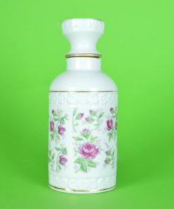 Flacon met bloemen - porselein en kurk