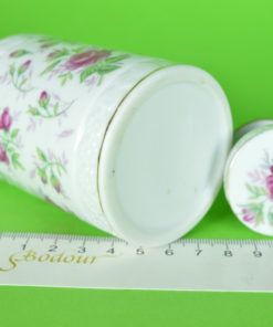 Flacon met bloemen - porselein en kurk