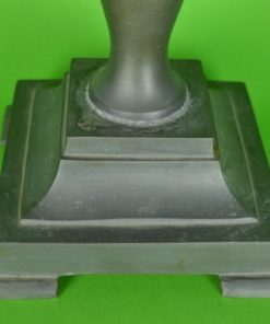 Olielamp tin en amberkleurig glas - Louis Borgsteijn