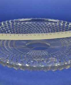 Platte schotel kristal met 3D blokken patroon