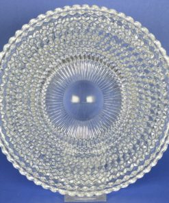 Platte schotel kristal met 3D blokken patroon