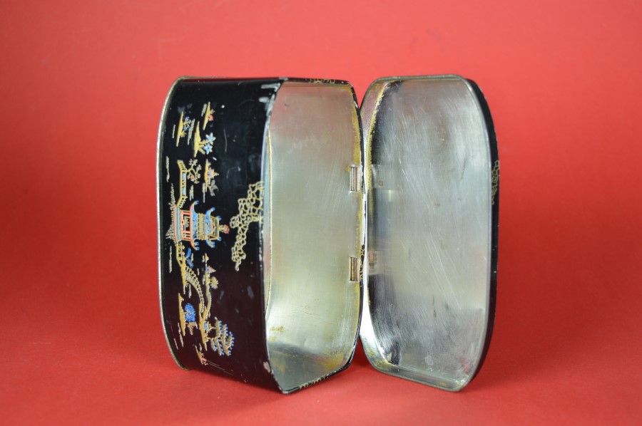 Blik met gouden draak - metaal