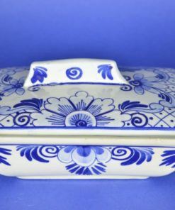Botervloot Iris Delft Holland S - Antiek Blauw op wit aardewerk