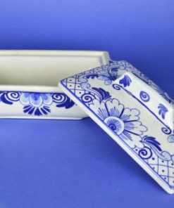 Botervloot Iris Delft Holland S - Antiek Blauw op wit aardewerk