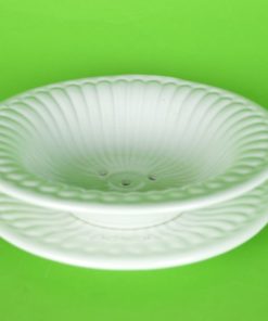 Fruittest wit met ribbeltje - porselein