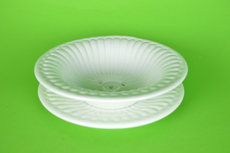 Fruittest wit met ribbeltje - porselein