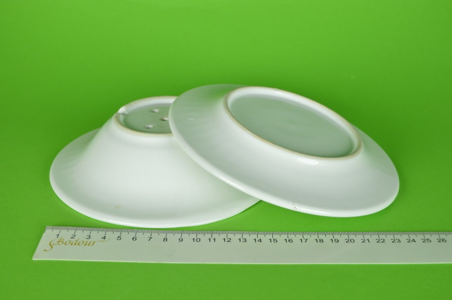 Fruittest wit met ribbeltje - porselein