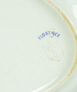 Platte schaal Florence Société céramique de Maestricht, blauw op wit - Keramiek