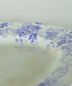 Platte schaal Florence Société céramique de Maestricht, blauw op wit - Keramiek