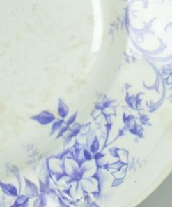 Platte schaal Florence Société céramique de Maestricht, blauw op wit - Keramiek