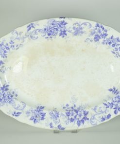 Platte schaal Florence Société céramique de Maestricht, blauw op wit - Keramiek