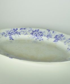 Platte schaal Florence Société céramique de Maestricht, blauw op wit - Keramiek