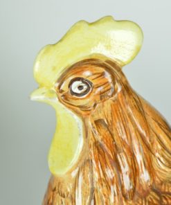 Kip op nest lichtbruin en geel- eierhouder - schaal met deksel - aardewerk