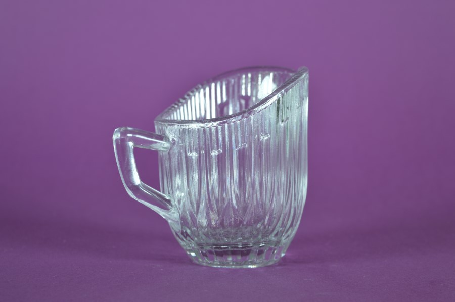 Melkkan verticaal ribbeltje - kleurloos glas