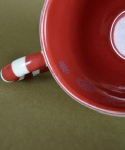 Starbucks mok Holiday Collection 2010 groene sirene wit, rood en paarse sneeuwvlokken