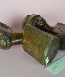 Hoofden Afrikaanse man en vrouw antiek - Tropisch hardhout