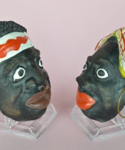 Cubaanse Maskers man en vrouw - aardewerk