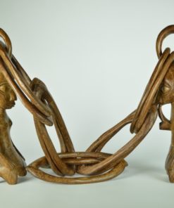 Huwelijksketting man en vrouw Afrikaans - handgesneden hout