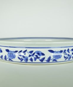 Onderschotel bloempot / plantenbak groot - blauw op wit porselein