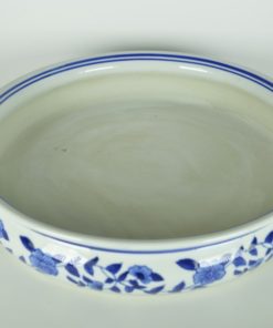 Onderschotel bloempot / plantenbak groot - blauw op wit porselein