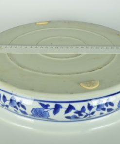 Onderschotel bloempot / plantenbak groot - blauw op wit porselein