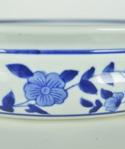 Onderschotel bloempot / plantenbak groot - blauw op wit porselein