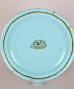 Wandbord parel en oester lichtblauw keramiek