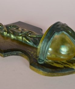 Wijwaterbakje Jezus - hout, metaal, glas