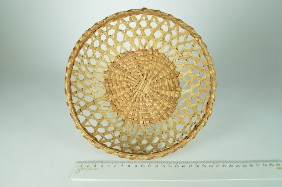 Broodmandje gevlochten riet - rond