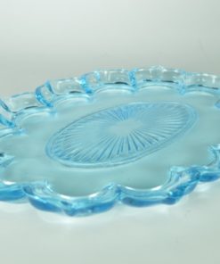 Dienblad turquoise glas