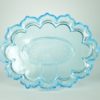 Dienblad turquoise glas