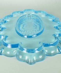Dienblad turquoise glas