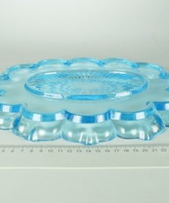 Dienblad turquoise glas